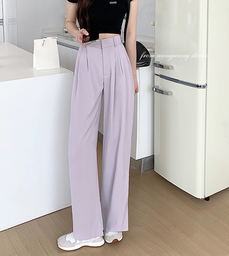 Wide Leg Pants For Women's Korean High Waist Casual Trousers