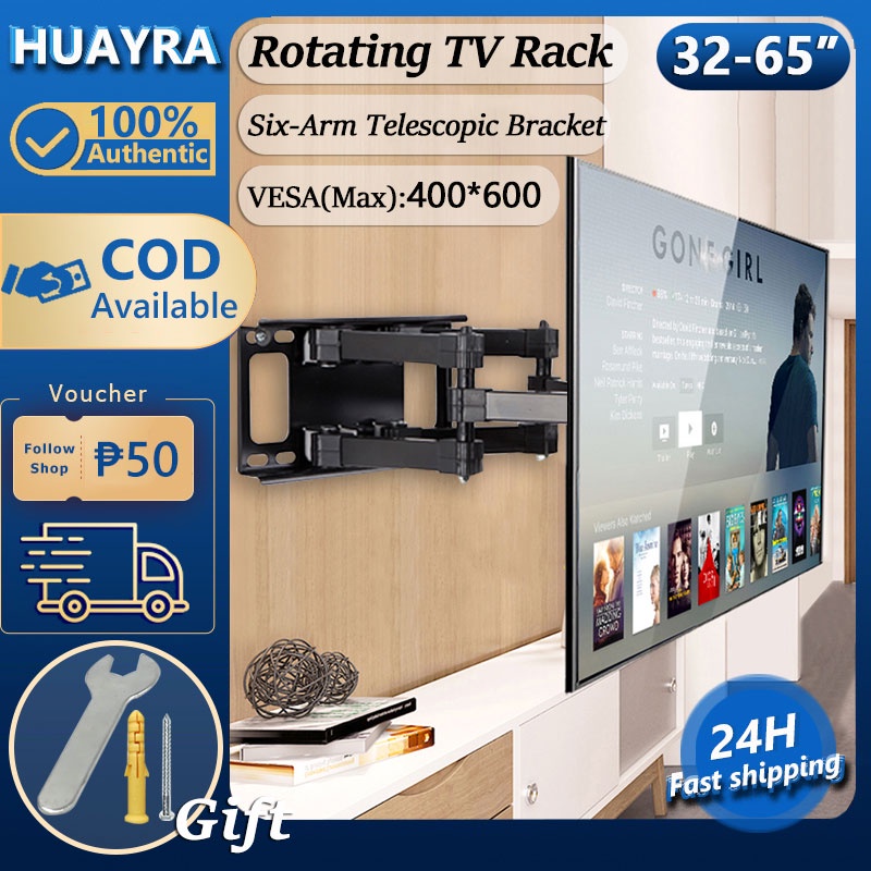 Universal TV Wall Mount Fit for 32"70" Screen 6 Arms Articulating