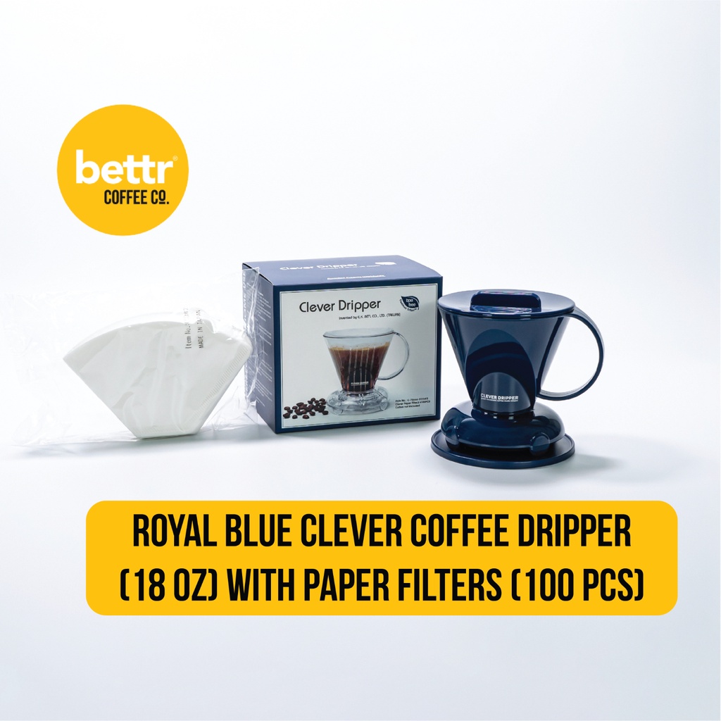 Limited Edition Clever Coffee Dripper Royal Blue (18 oz) with Paper