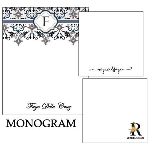 PERSONALIZED NOTEPADS-MONOGRAM DESIGNS | Shopee Philippines