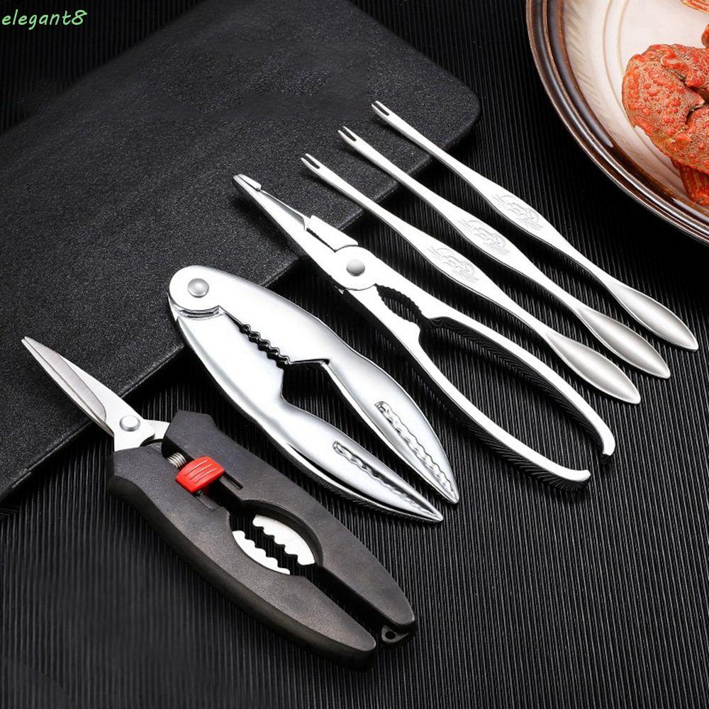ELEGANT Portable Crab Tool Set Eating Seafood Tool Crab Crackers Zinc