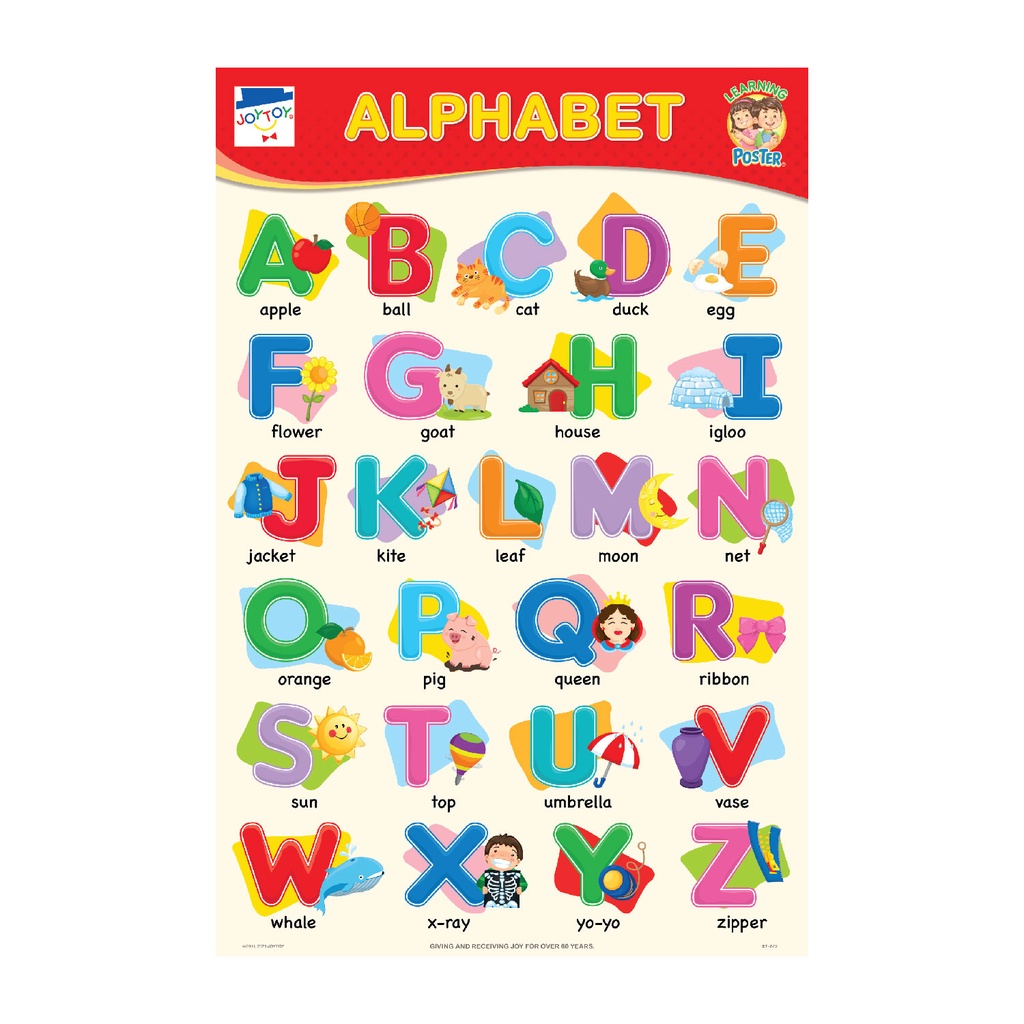 JOYTOY Alphabet Educational Poster | Shopee Philippines