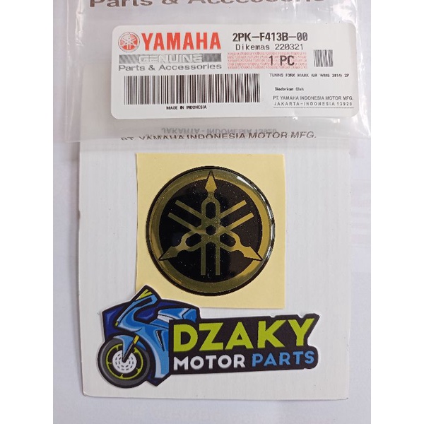 Yamaha Gold Logo Sticker Emblem Nmax, Aerox, R15 old, MX King Original ...