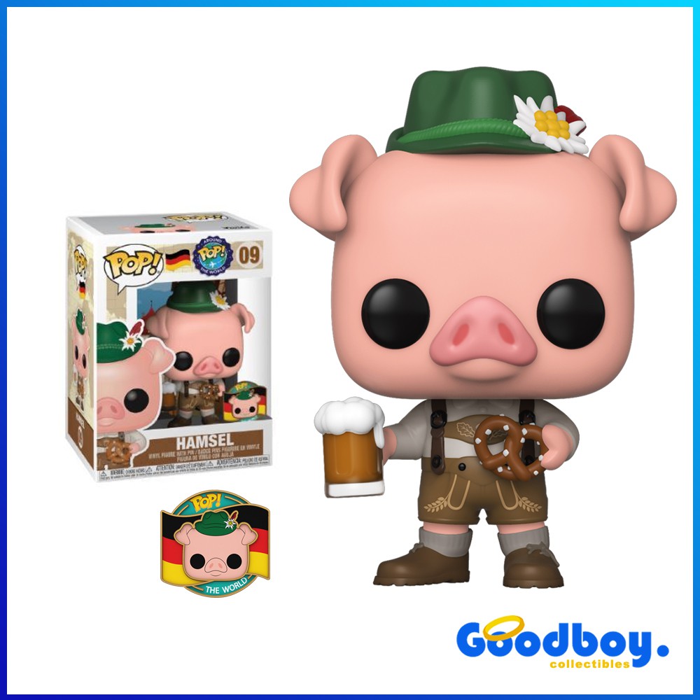 Original Funko Pop! Around the World: Hamsel the Pig with Pin (Germany) #09