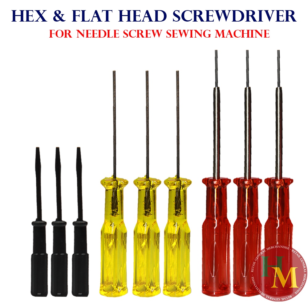 Allen & Flat Screwdrivers for your sewing machines needles screw