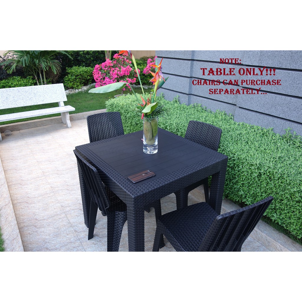 902 Plastic Rattan Table (32"x32") TABLE ONLY Shopee Philippines