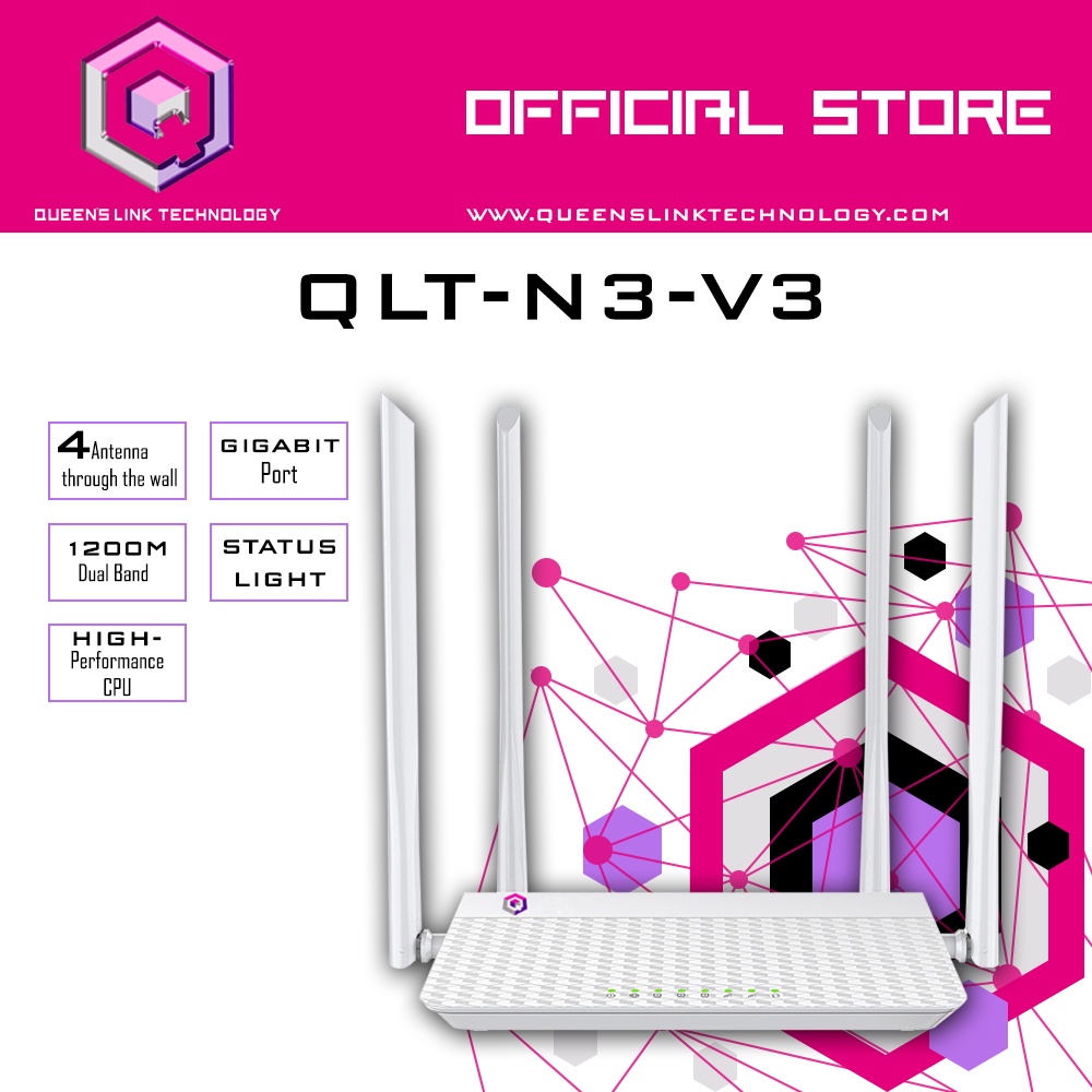 QLT N3-V3 DUAL BAND ROUTER WITH 2.4 GHz AND 5 GHz BAND | Shopee Philippines