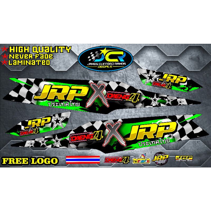 Honda Wave 100 Jrp X Daeng Sai 4 Stock Decals Stickers | Shopee Philippines