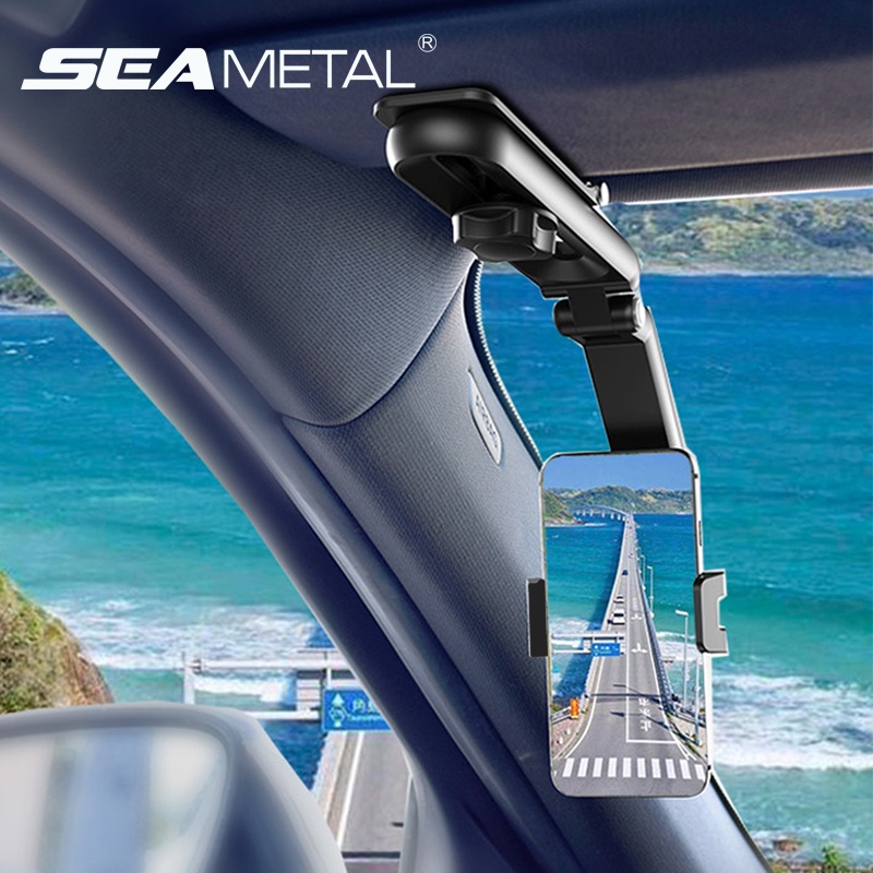 SEAMETAL Car Phone Holder Visor Phones Mount Retractable Multi-angle ...