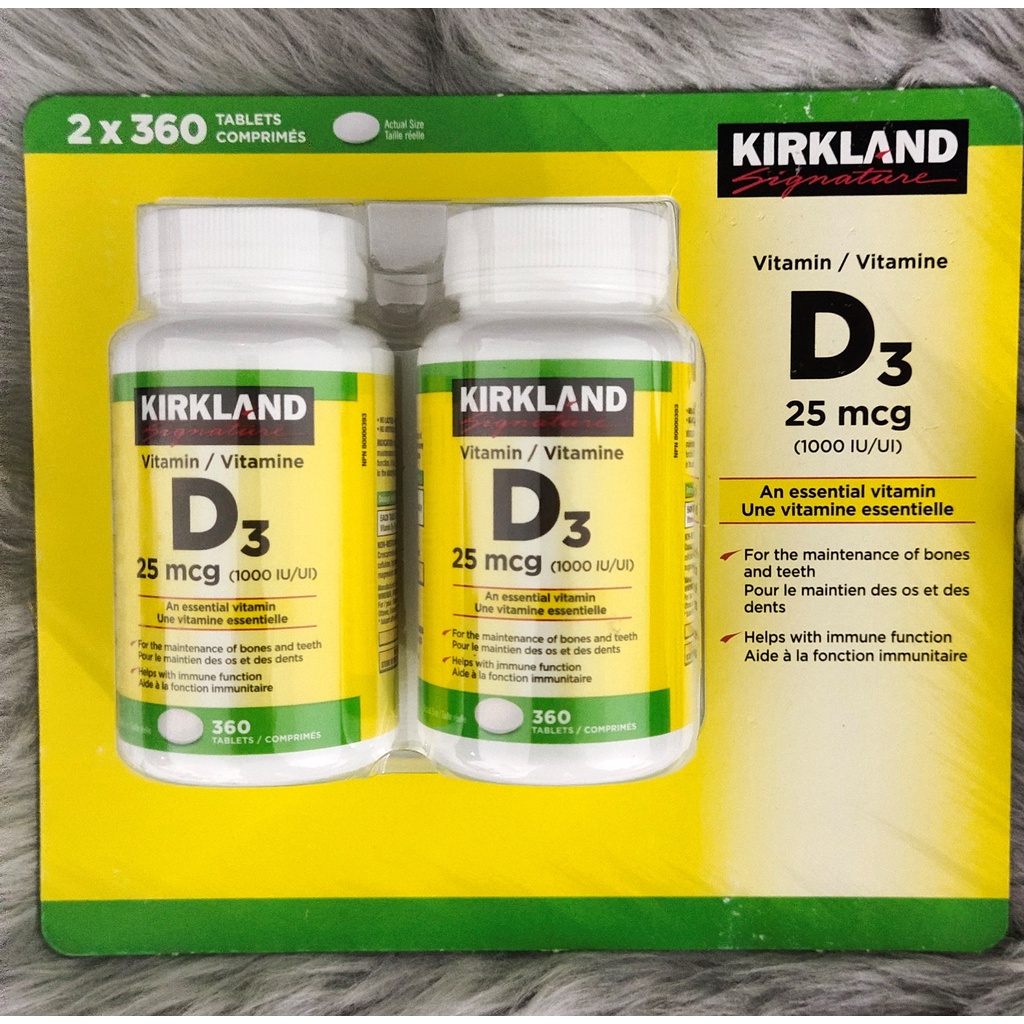 Kirkland Signature Vitamin D3, 1000 IU 2packs Shopee Philippines