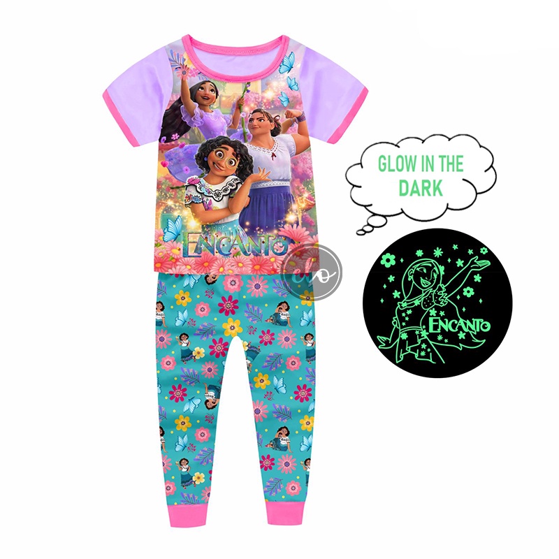 GLOW in the DARK Pajama Demon Slayer Encanto Pocky Princess Shortsleeve