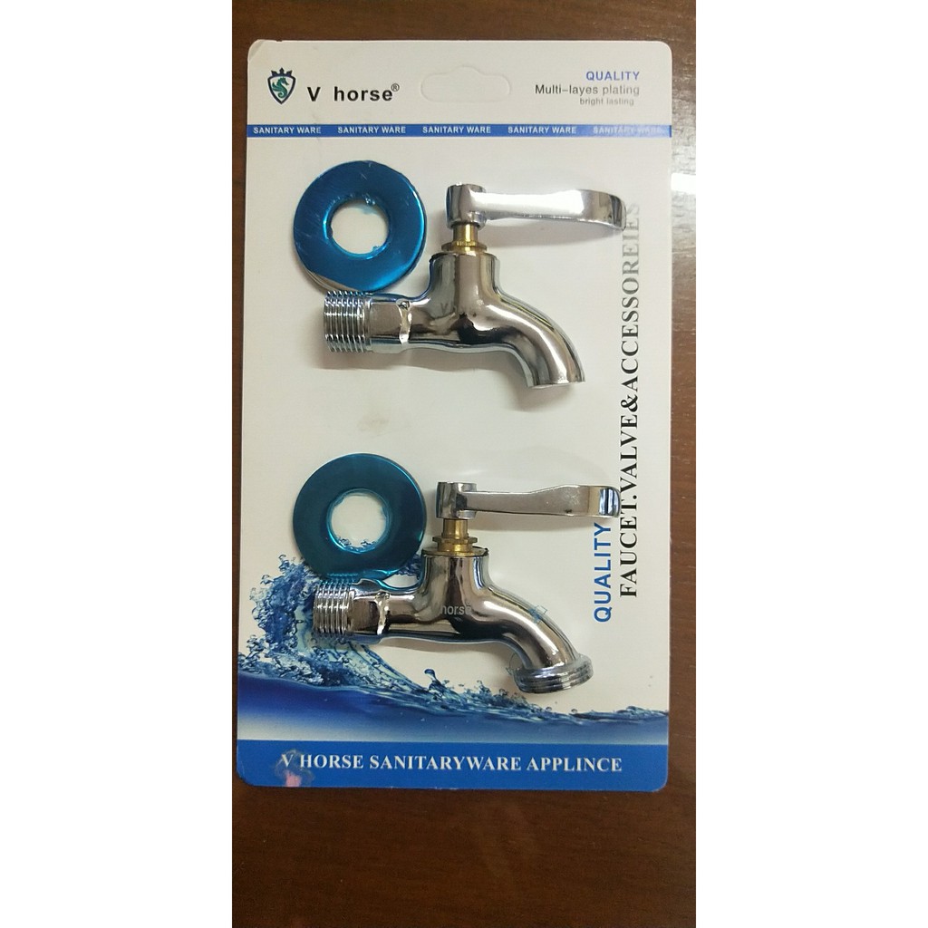 Vhorse Chrome Plated Faucet (Plain Bibb and w/ Hose Bibb) | Shopee ...