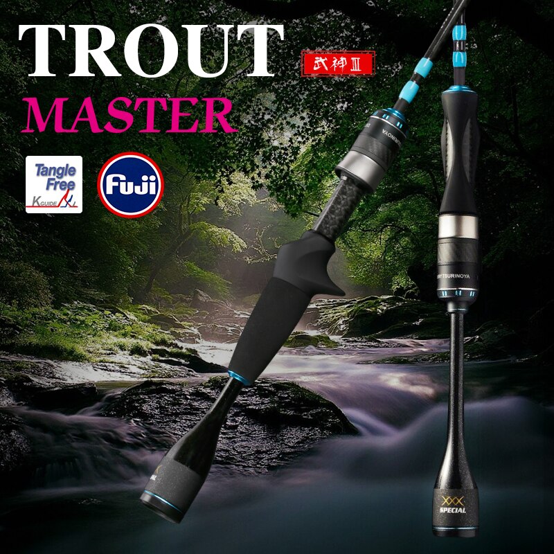 TSURINOYA MASTER III Fishing Rod 1.4m 1.68m UL Power FUJI Parts Stream ...