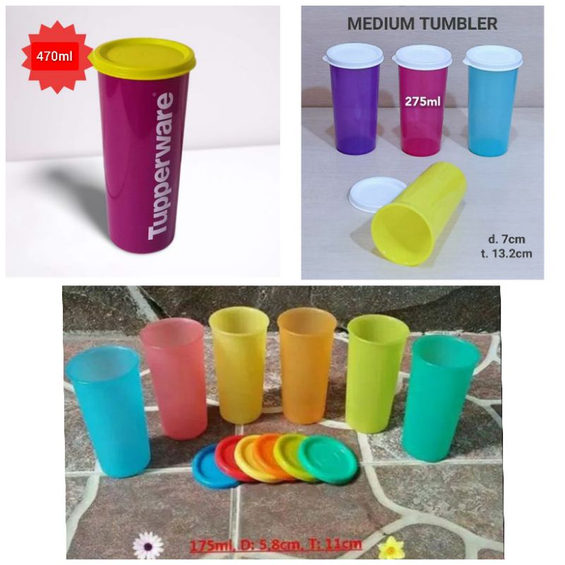Tupperware glasses with various medium mini giant tumblers | Shopee ...