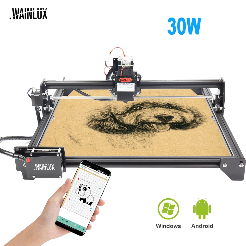 Wainlux Laser Engraver DIY Laser Engraving Cutting Machine Printer 7w