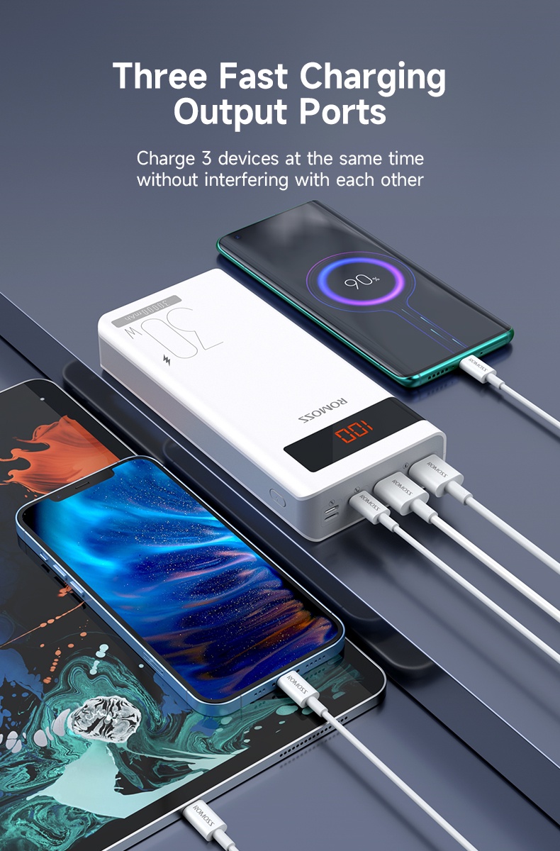 Romoss Sense 8PS Pro 30W 30000 mAh Powerbank Two-way Fast Charging ...