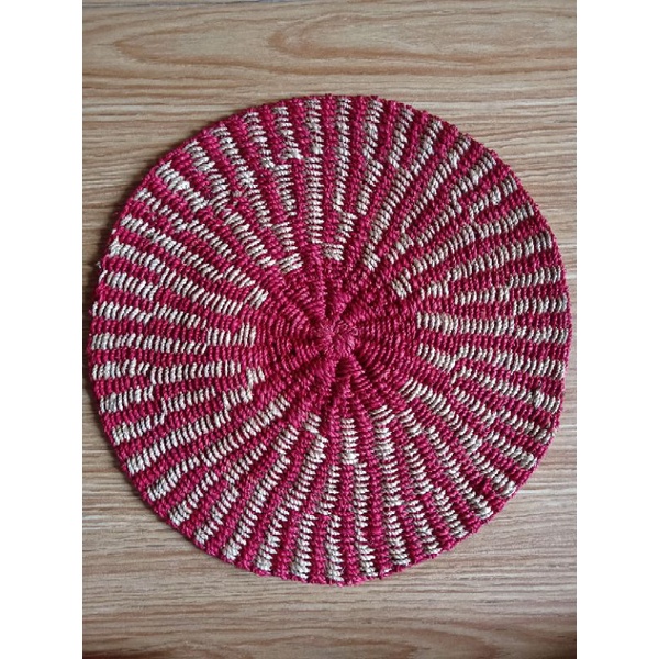 Native Handwoven Abaca Placemat Boho Minimalist Nordic (14" Dia