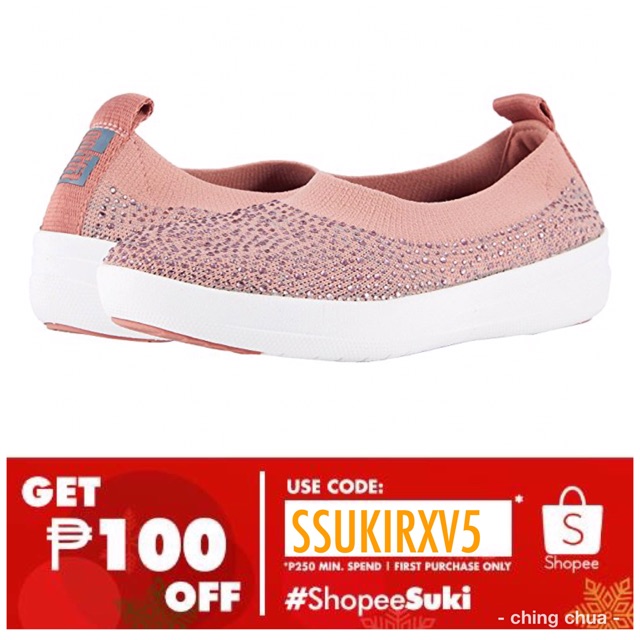 Fitflop uberknit ballerina on sale crystal