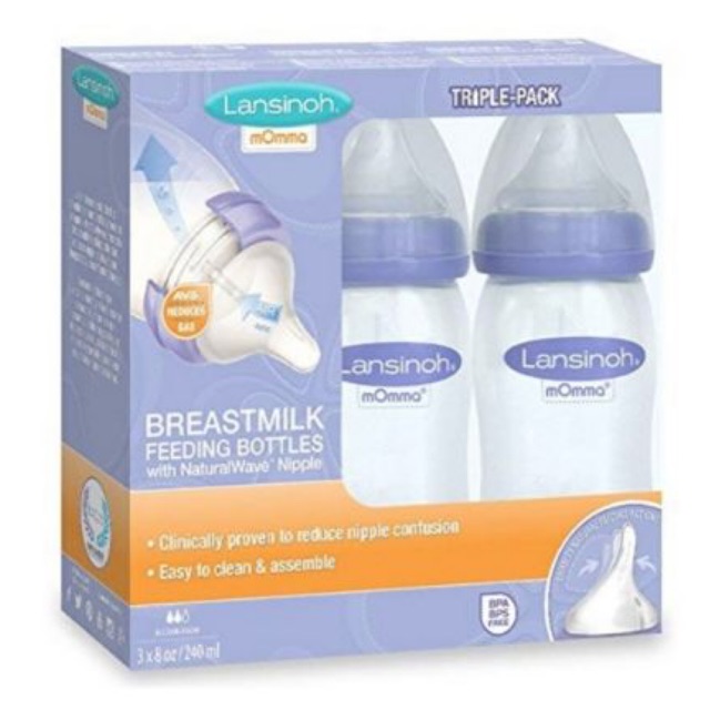 Authentic Lansinoh mOmma Breastmilk Feeding Bottle 8 oz.