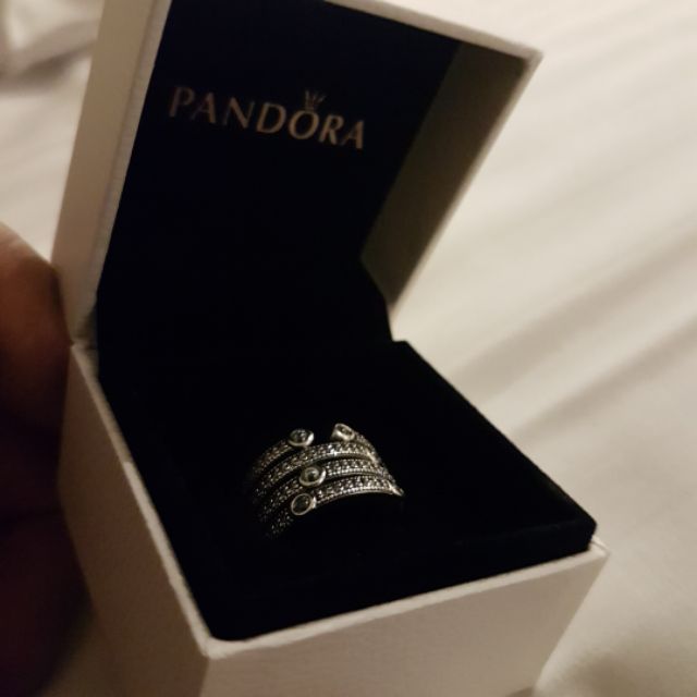 Pandora shimmering store ocean ring