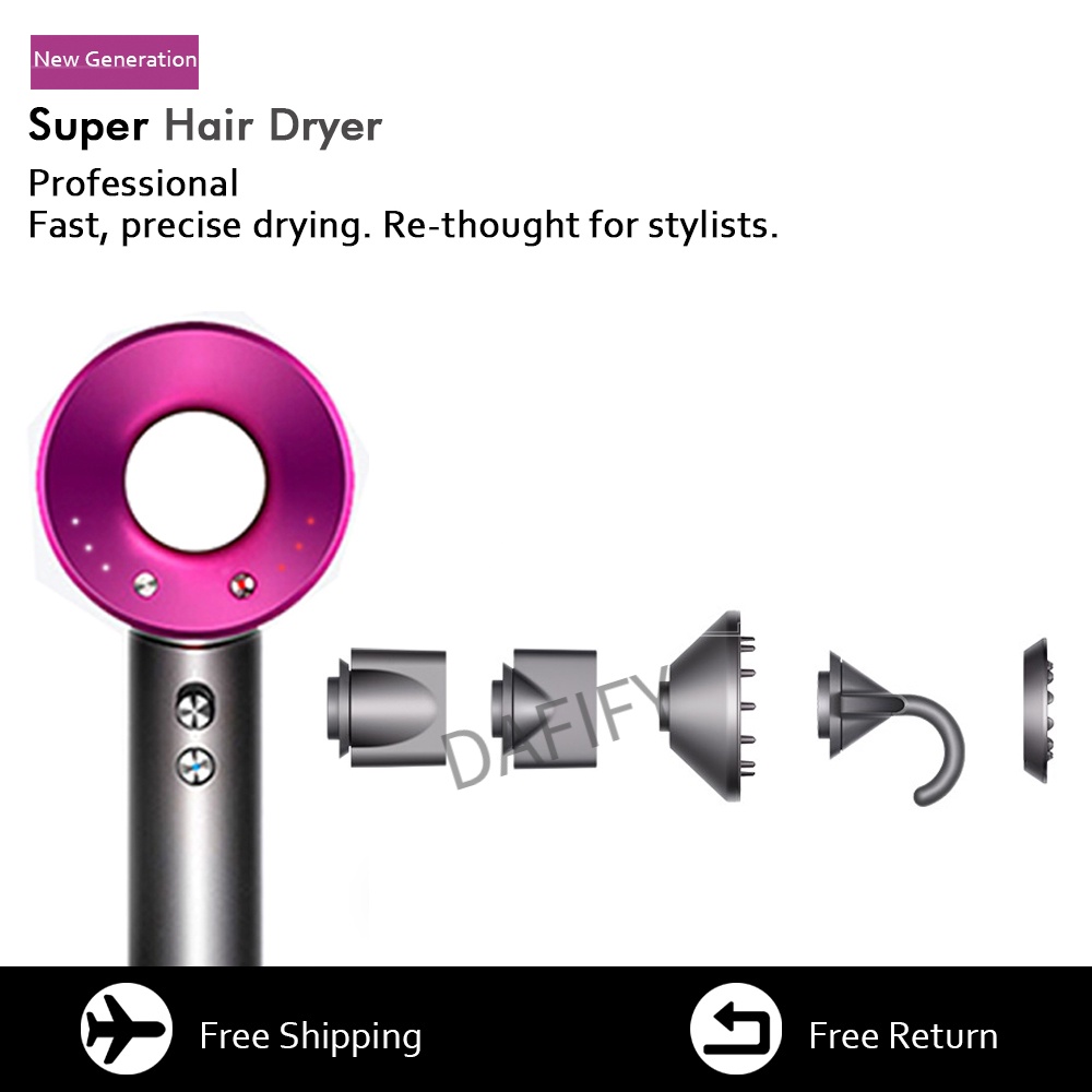 New Professional Hair Dryer With Flyaway Attachment Negative Ionic Premium HD08 Hair Dryers