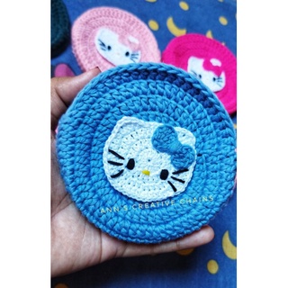 Crochet Hello kitty coin purse (round)