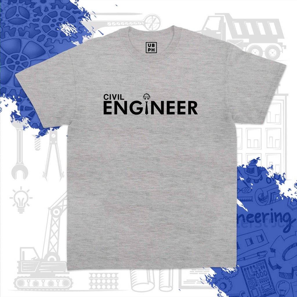 Civil Engineer Shirt Minimalist Typography Shirt CE Engineer Inhinyero Statement Shirt Tees