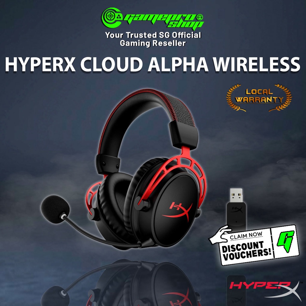 NEW HyperX Cloud Alpha Wireless Gaming Headset 4P5D4AA (2Y) | Shopee ...