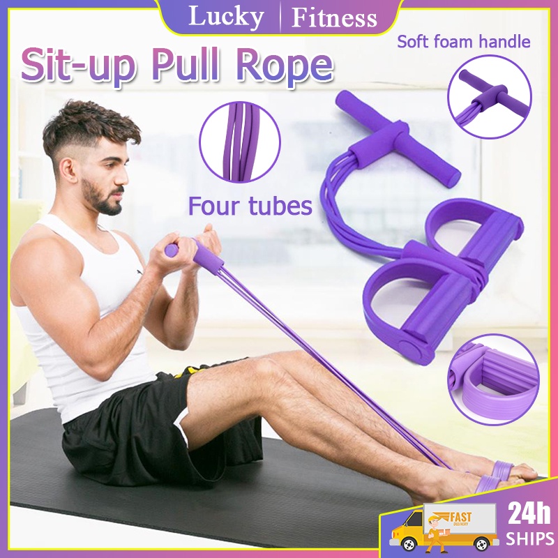 Yoga Training Tension Rope Foot Pedal Resistance Band Abdominal