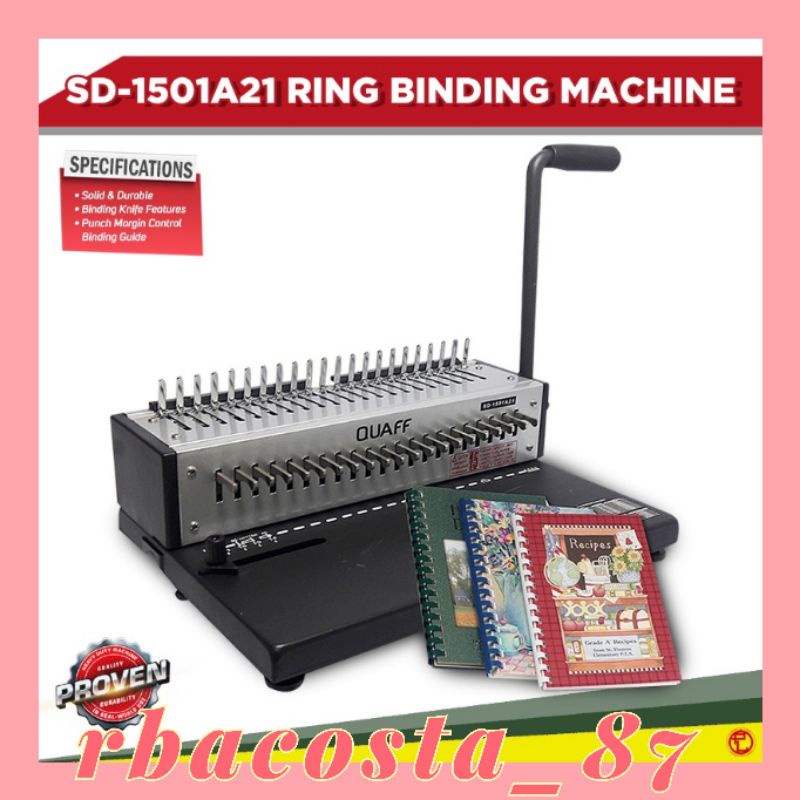 QUAFF RING BINDING MACHINE SD 1501 A4 SHORT SIZE Shopee Philippines