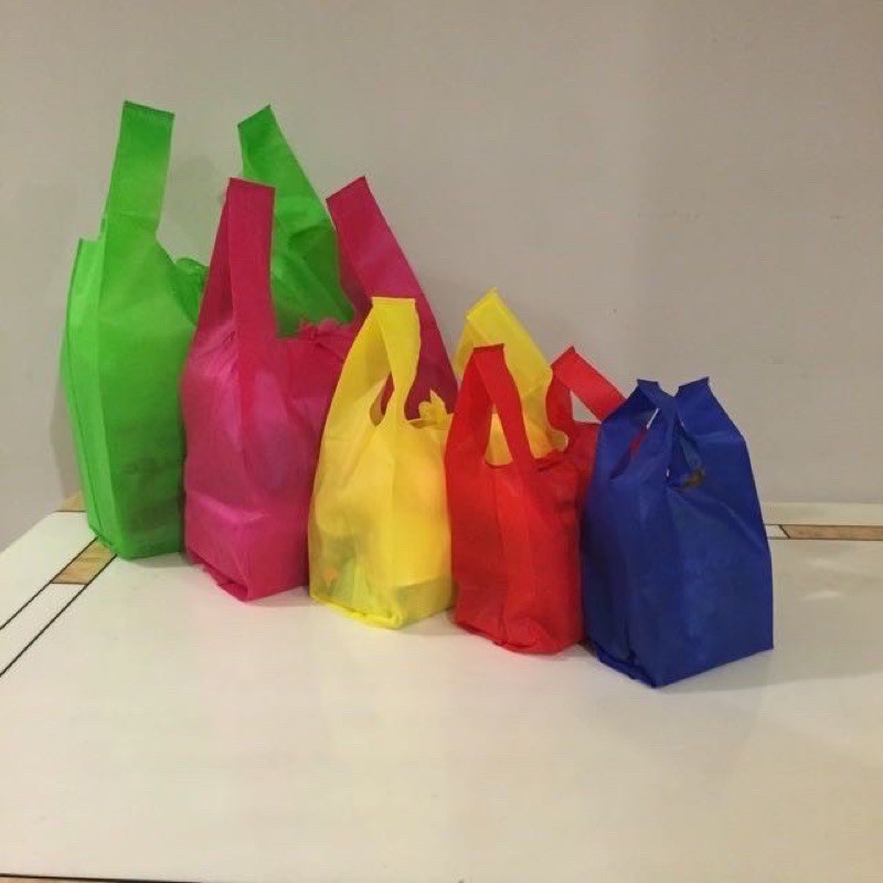 SANDO BAG ECO BAG PLAIN REUSABLE SHOPPING BAG TOTE NON WOVEN VEST HANDBAG PER PCS PRICE Shopee Philippines