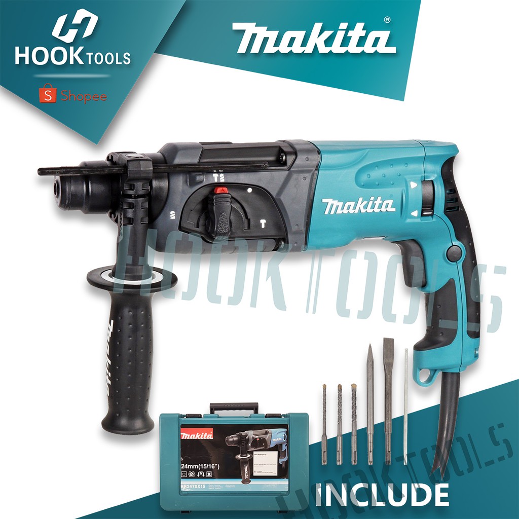 HOOK Tools Makita HR2470F 24mm Demolition Hammer Impact Rotary