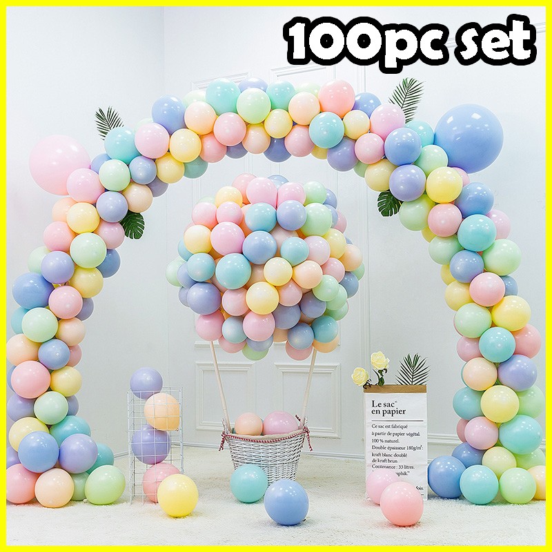 100pc 10 inch macaron glossy latex balloons Birthday decor Party ...