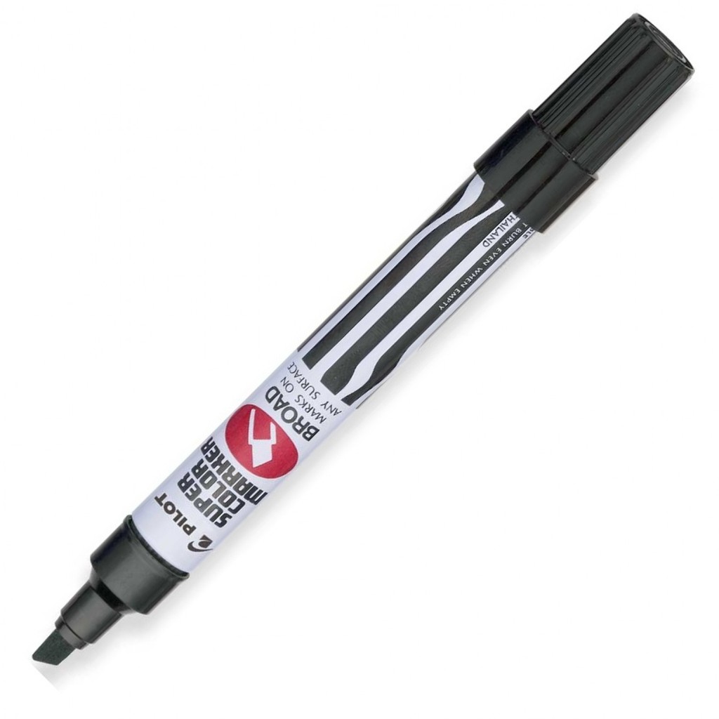 Pilot Permanent Broad Tip Marker Pentel Pen Black 1pc Shopee Philippines