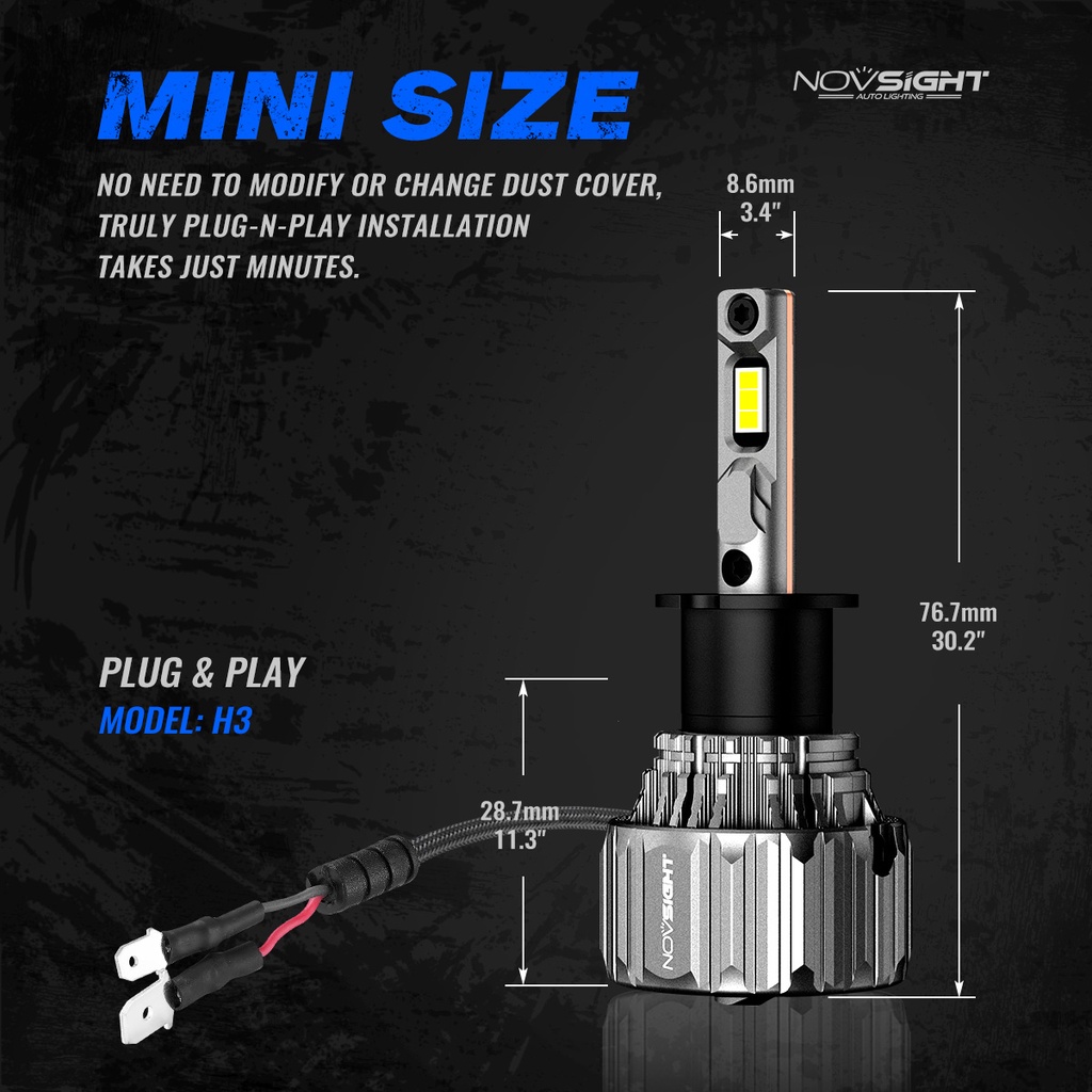 Novsight Ready Stock New Mini N H H Car Led Headlight Car Light Bulb W Lm