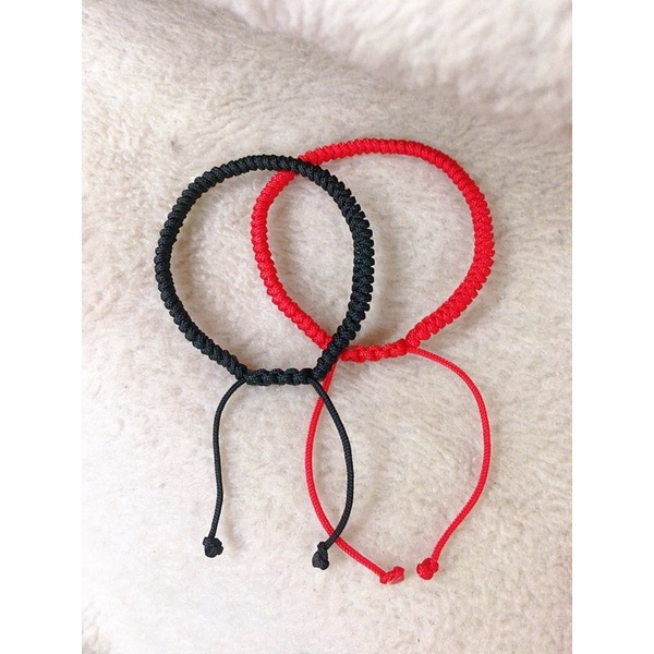 lucky black & red string bracelet for kid ! thick rope