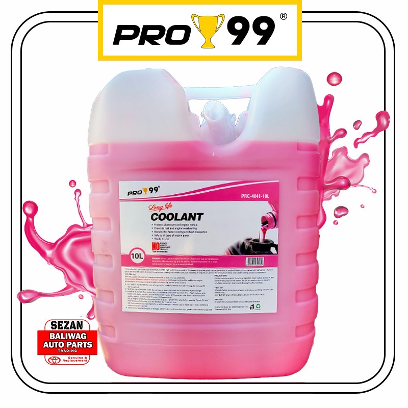 PRO99 LONG LIFE COOLANT PINK / GREEN 10 LITERS PRC-4041-10L PRC-4032 ...