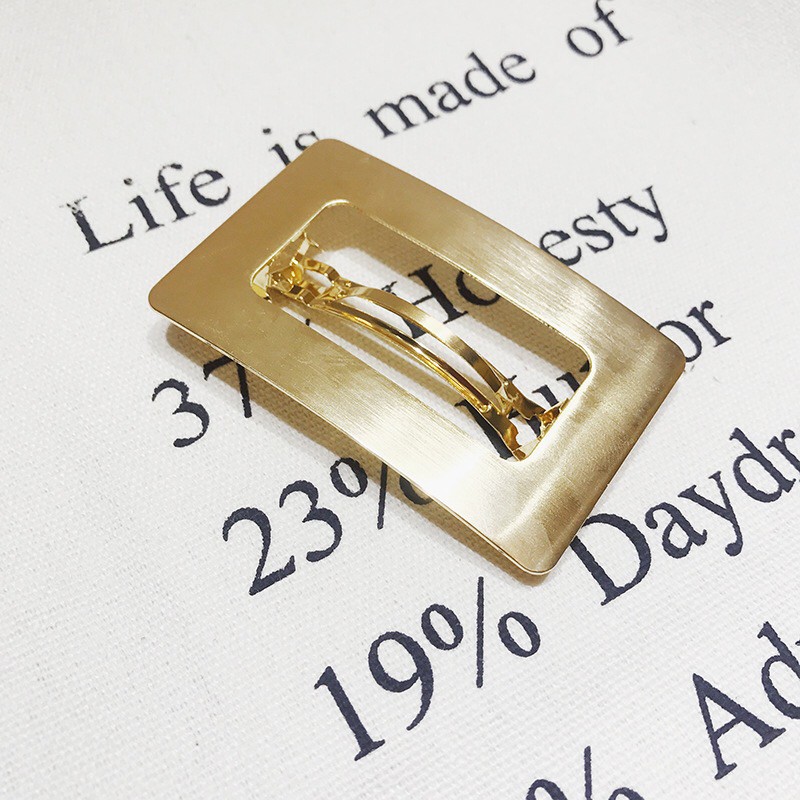 Shining Metal Spring Hair Clips, Assorted Styles Elegant French Design