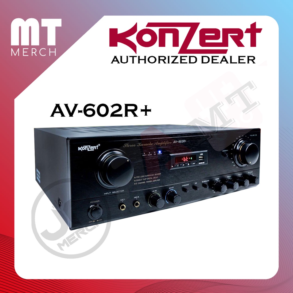 [MTY] Konzert (AV-602R+) 5.1CH 500w. x 2 Power Amplifier w/ USB/FM, BT ...
