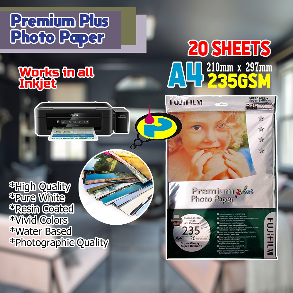 FUJIFILM rc Photo paper Premium satin / rough satin / linen / glossy A4