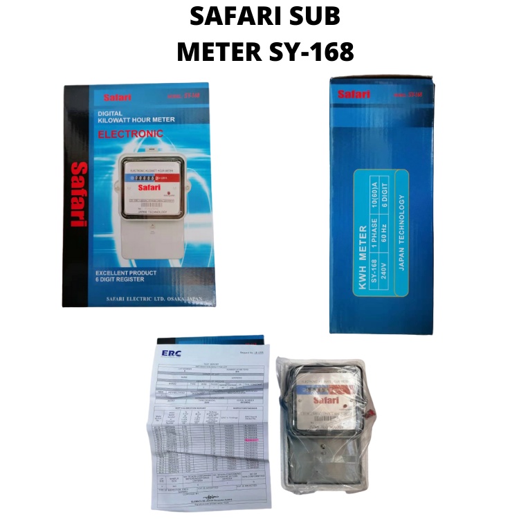 SAFARI DIGITAL KILOWATT HOUR METER SY168 (SUB METER) 240V 60A Shopee