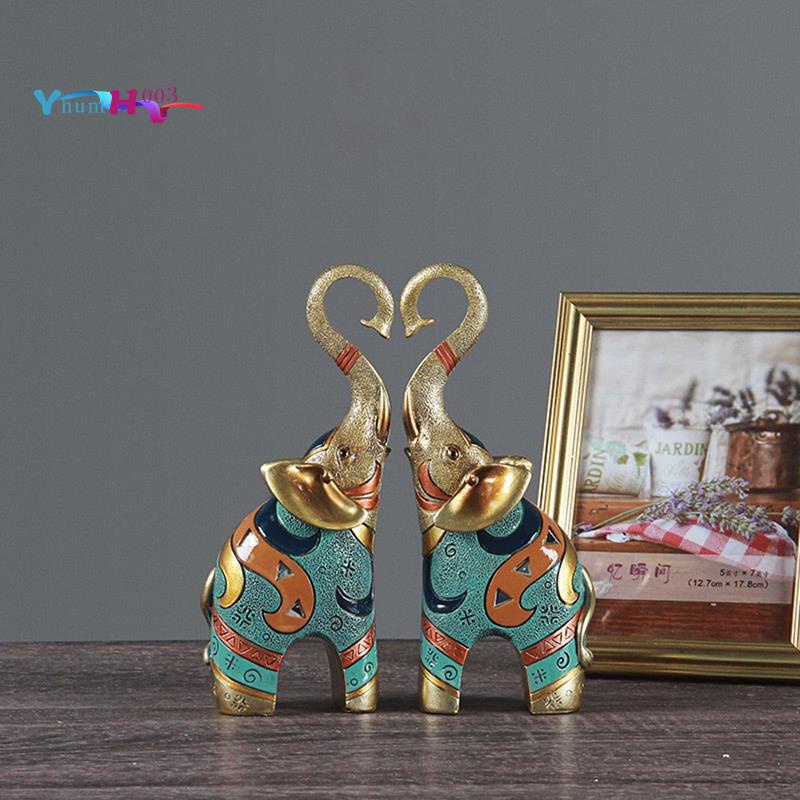 Good Luck Elephant Statue Decorations for Home Elephant Figurines
