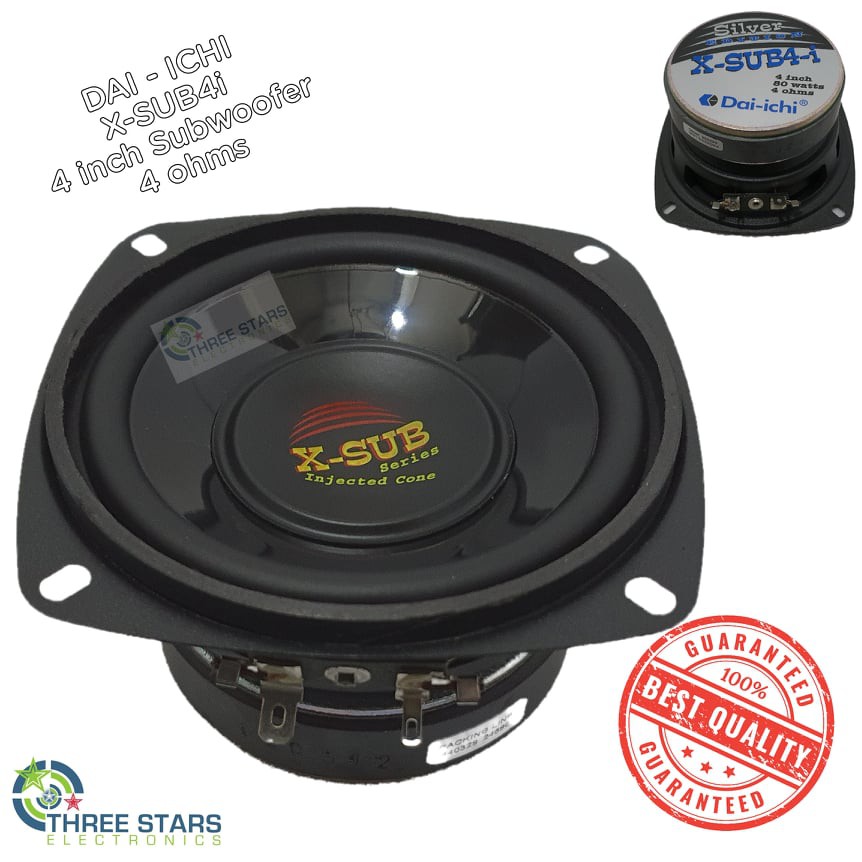 Dai Ichi X Sub4 I 4 Inches 80w 4 Ohms Car Motorcycle Subwoofer Speaker