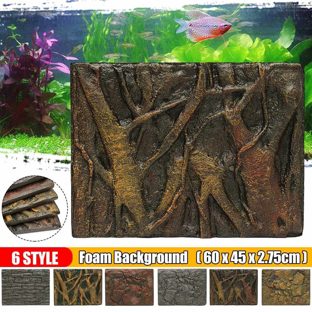 Curated visual reference: Foam Figures For Aquarium Scene Makers Reference: 3D Foam Rock Stone Aquarium Background Board Decorations Fish Tank