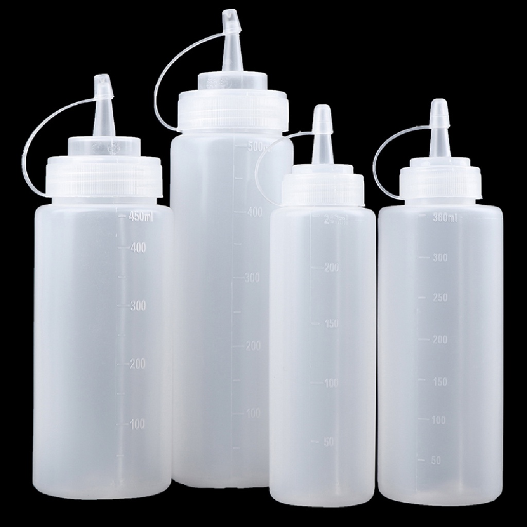 RICHTRY 3PCS Squeeze Squirt Condiment Bottles With Cap Lid Salad Sauce