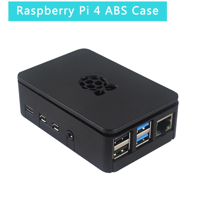 Raspberry Pi 4 ABS Case Plastic Shell with Logo RPI 4 Protective Box ...