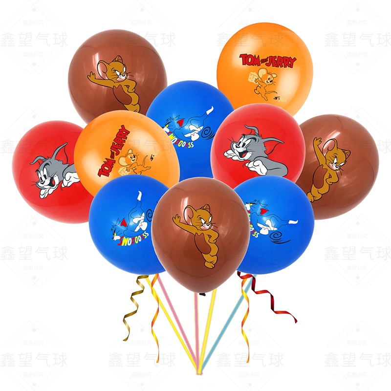 24pcs Tom and Jerry theme baby animation birthday party party balloons ...