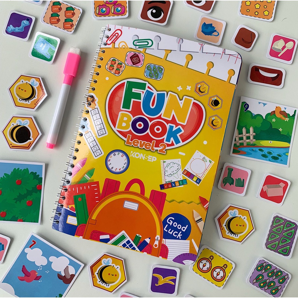 Funbook Level 2nd Concept Busy Book Educational Activity Book Learning ...