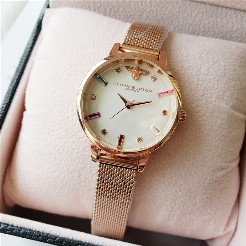 Olivia burton bee watch square hot sale