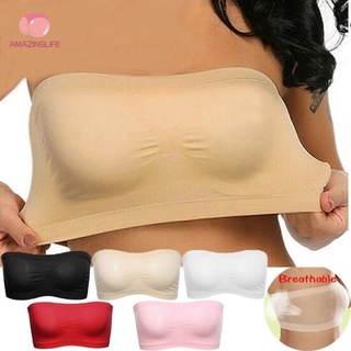 Women Sexy Strapless Breathable Bra/ Wireless Invisible Chest